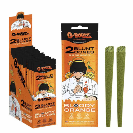 PRE-PACKAGED BLUNTS WITH TERPENES BLOODY ORANGE - 12 PCS/BOX