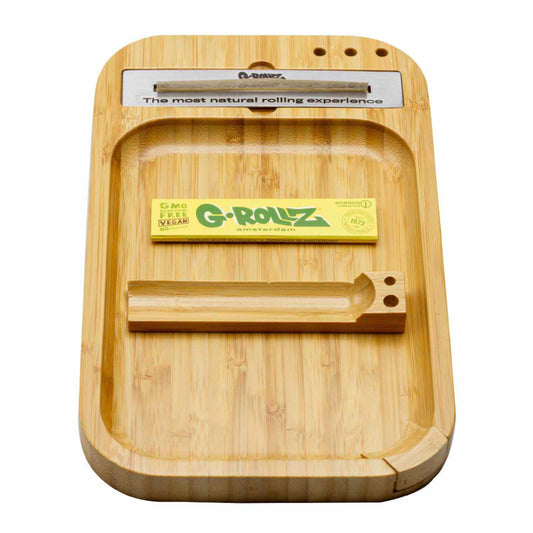 BIG BAMBOO ROLLING TRAY - 1 PCS