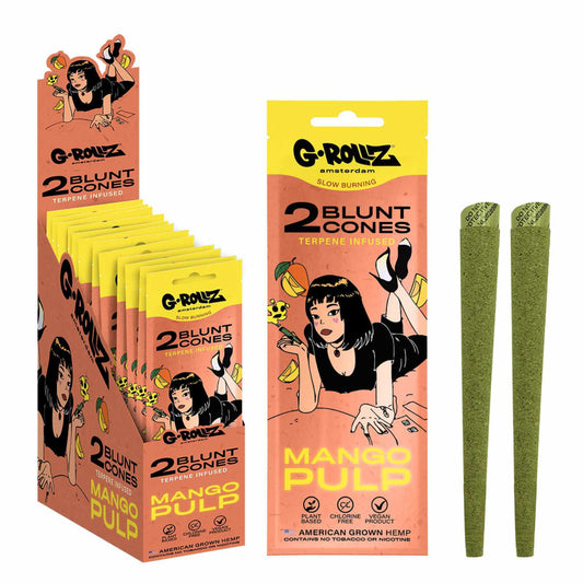 PRE-PACKAGED BLUNTS WITH TERPENES MANGO PULP - 12 PCS/BOX