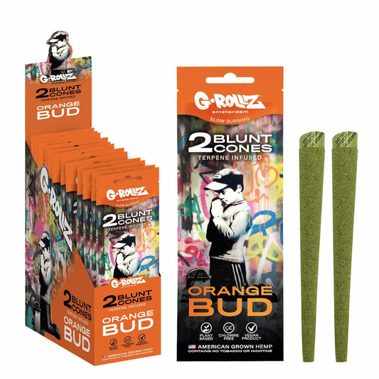 PRE-PACKAGED BLUNTS WITH TERPENES ORANGE BUD - 12 PCS/BOX