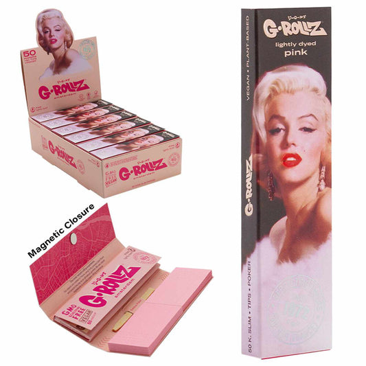 PAPÍRKY + FILTRY FABULOUS FACE PINK KING SIZE SLIM - 24KS/BOX